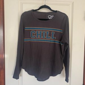 Chill Grey Long Sleeve Graphic Tee